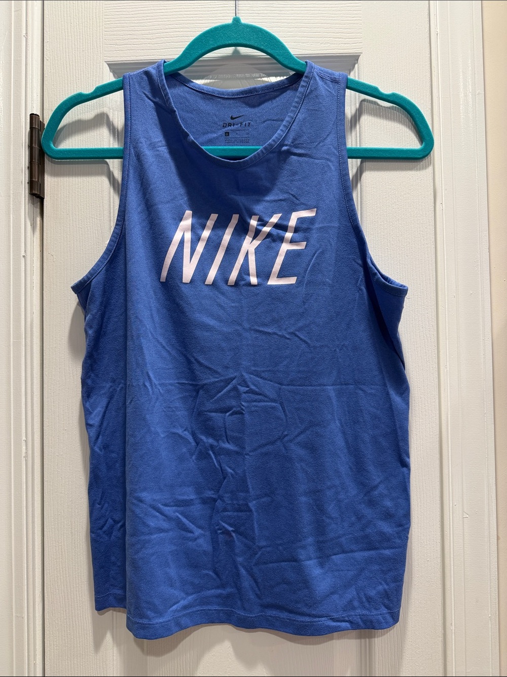 Nike Blue Dri-FIT Tank with Bold Logo